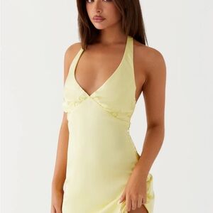 Peppermayo Light Yellow Halter Chemise